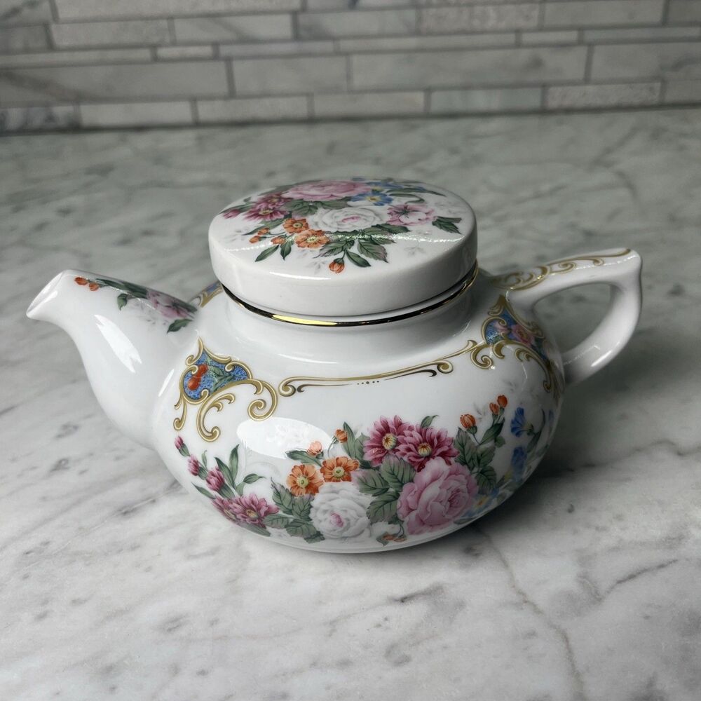 Vintage ANDREA BY SADEK TEAPOT Floral Amore Pattern Made in Japan